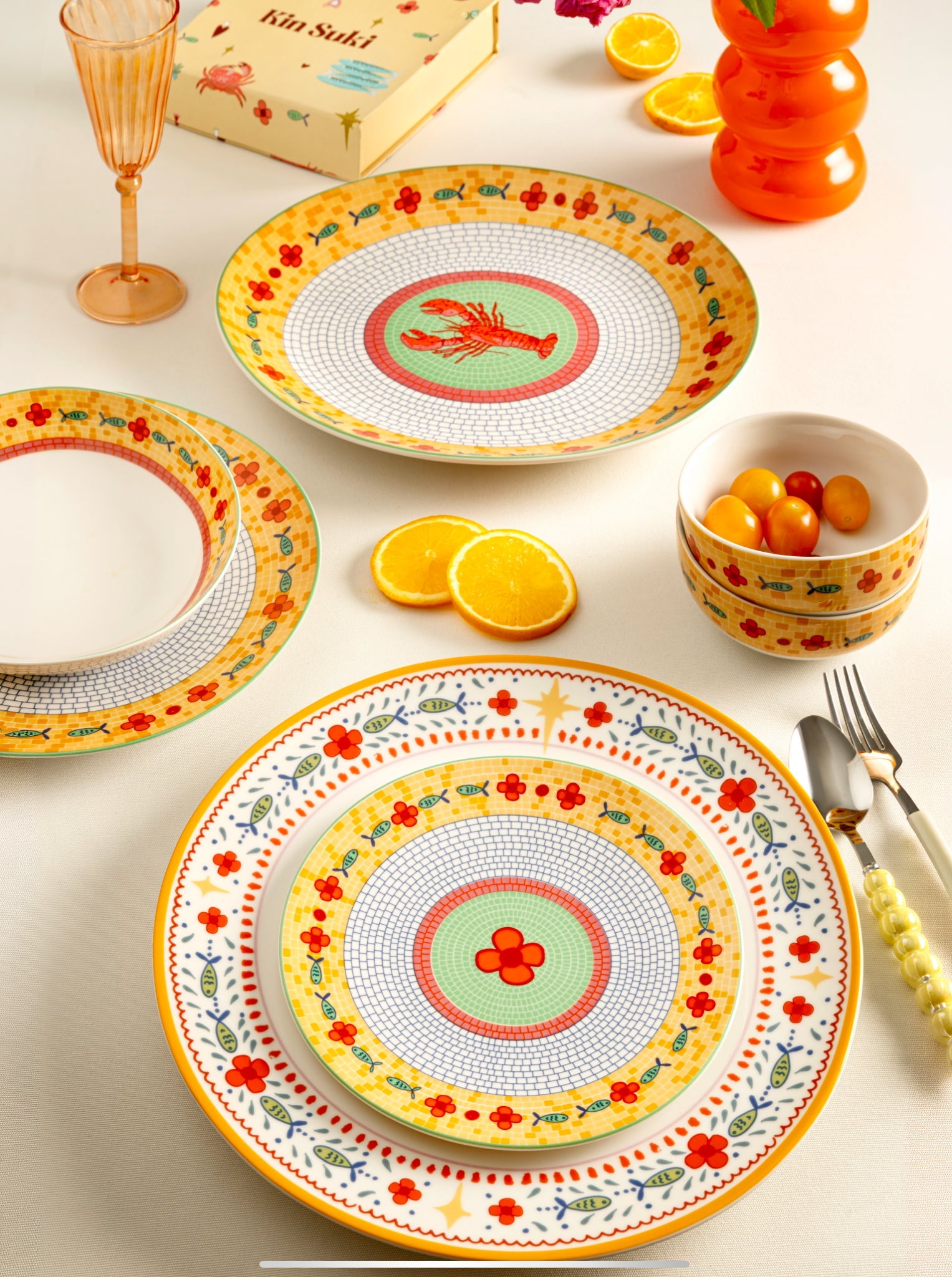 Coastal Bloom Multipurpose Plate Kin Suki