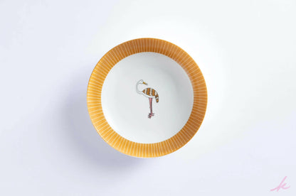 Elegant ibis dessert plate with intricate bird illustrations, the perfect versatile plate for salads, spag, even soup!